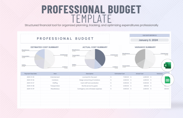 Template Spreadsheet Profesional - Gambar 2